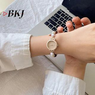 [KJ] Đồng hồ đeo tay thiết kế dệt dân tộc cổ điển thời trang dành cho nữ Cô gái Đồng hồ thạch anh dệt đính cườm dễ thương [Mới]