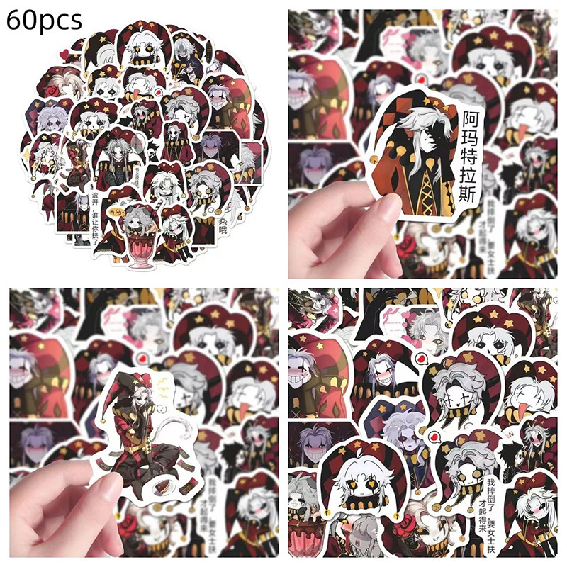 60 CÁI Trò chơi Anime The Freak Circus‌ Pierrot Dán Hoạt Hình Graffiti Đề Can Mũ Bảo Hiểm Ván Trượt Laptop Xe Máy Chống Thấm Nước Miếng Dán Trang Trí Đồ Chơi