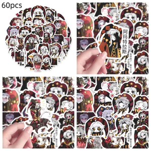 60 CÁI Trò chơi Anime The Freak Circus‌ Pierrot Dán Hoạt Hình Graffiti Đề Can Mũ Bảo Hiểm Ván Trượt Laptop Xe Máy Chống Thấm Nước Miếng Dán Trang Trí Đồ Chơi
