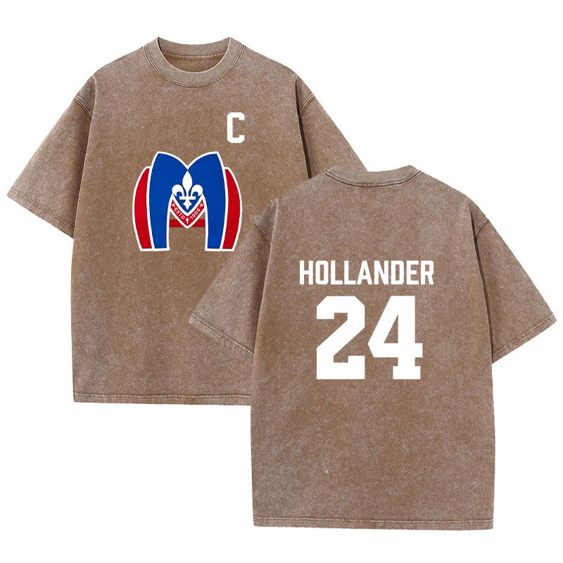 Áo Thun Nam Nữ Heated Rivalry Shane Hollander 24 Montreal Metros - Giặt Được, Tay Ngắn, Quá Khổ