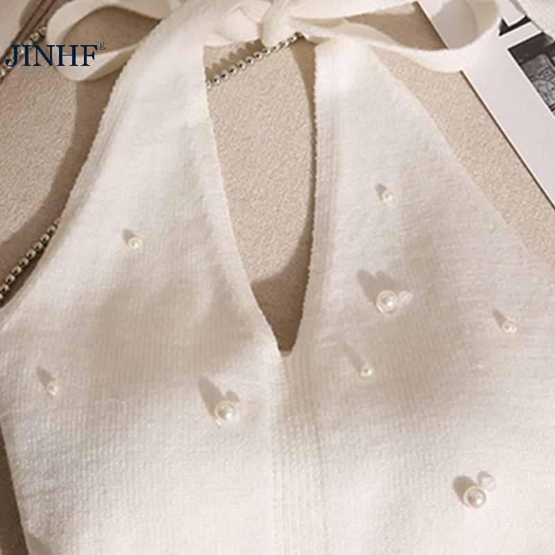 Áo vest nữ thời trang Pháp, đính hạt và dây thắt cổ, hot trend
