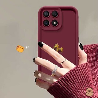 Dành Cho Xiaomi 17 15T 15 15s Pro Ultra Xiaomi17 Xiaomi15T Ốp Điện Thoại 2026 3D Stereo Vàng Ngựa May Mắn Rượu Vang Đỏ Tết Nguyên Đán Hoạt Hình Dễ Thương Chống Rơi Vỏ Mềm