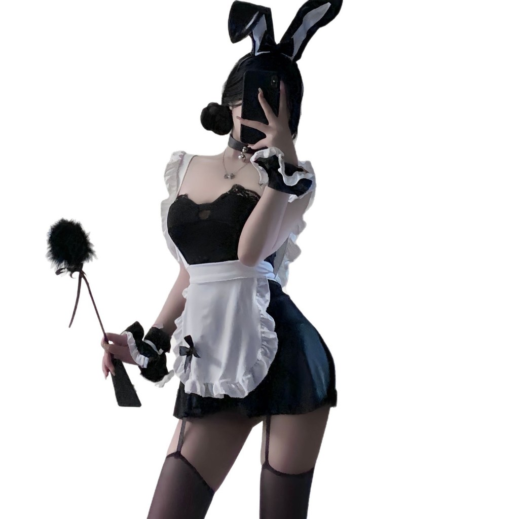 Đồ lót gợi cảm hai chiều Gothic hầu gái cho cosplay