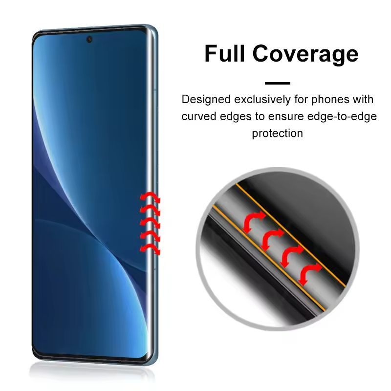 Miếng Dán Màn Hình Kính Cường Lực Nano Optics UV Chất Lỏng Cho Redmi Note 15 14 13 Pro Plus Pro+ 4G 5G 2026 Viền Cong Tràn Màn Hình, Độ Cứng 9H