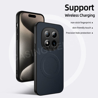Ốp Điện Thoại Cho Redmi Note 15 Pro Plus Pro + Note 14 4G 5G Họa Tiết Sợi Carbon Từ Tính Chống Sốc Mặt Sau Bảo Vệ Bìa Cứng