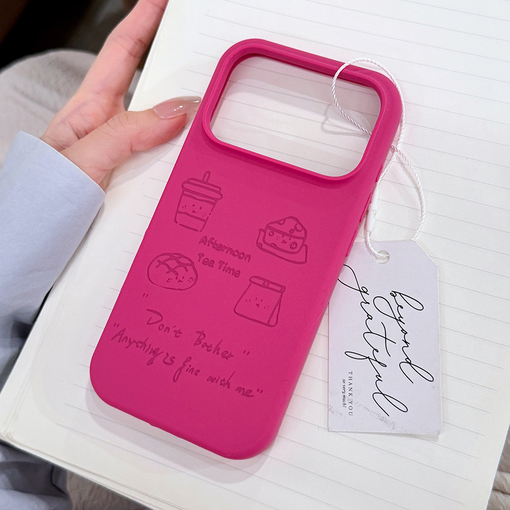 Trà Chiều Silicon Lỏng Ốp Lưng Điện Thoại iPhone 17 Pro Max 17 Air 16 Plus 15 14 13 12 11 Vỏ Bảo Vệ Chống Sốc
