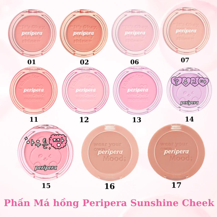 Peripera Má Hồng Tươi Tắn – Làm Sáng Gương Mặt, Căng Bóng Mọi Khoảnh Khắc!
