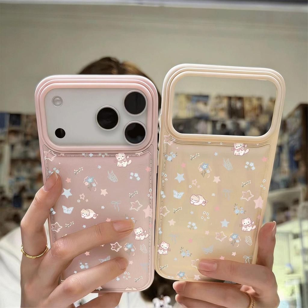 Mỡ hoa đầy đủ màn hình cho 17 16 15PROMAX trường hợp điện thoại IPhone17 lỗ lớn 16 13 trống gói