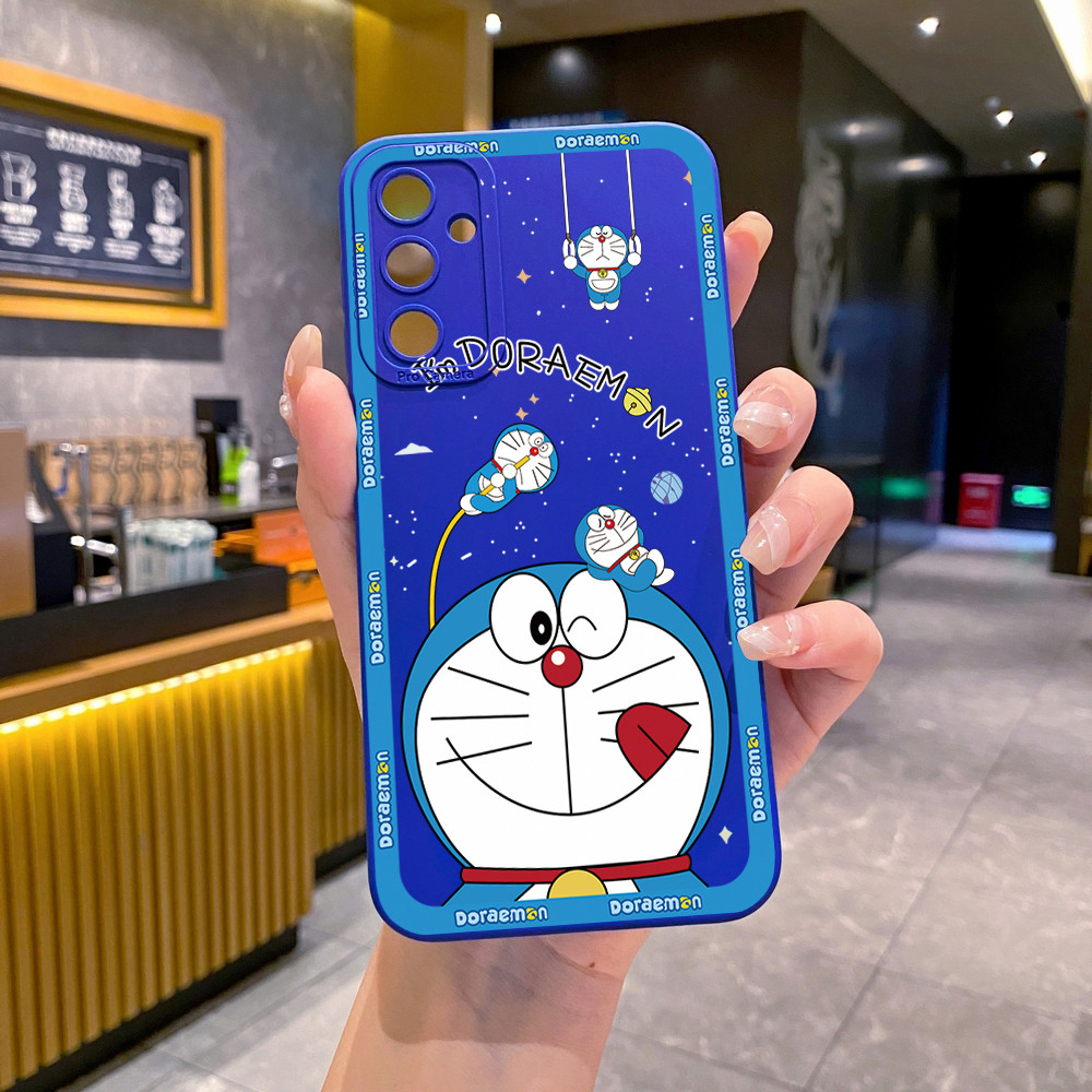 Tương thích với Samsung Galaxy A07 A17 A16 A06 A15 A05 A35 A55 A14 A37 A57 A34 A54 Smile Doremon Vỏ Bảo Vệ Ống Kính