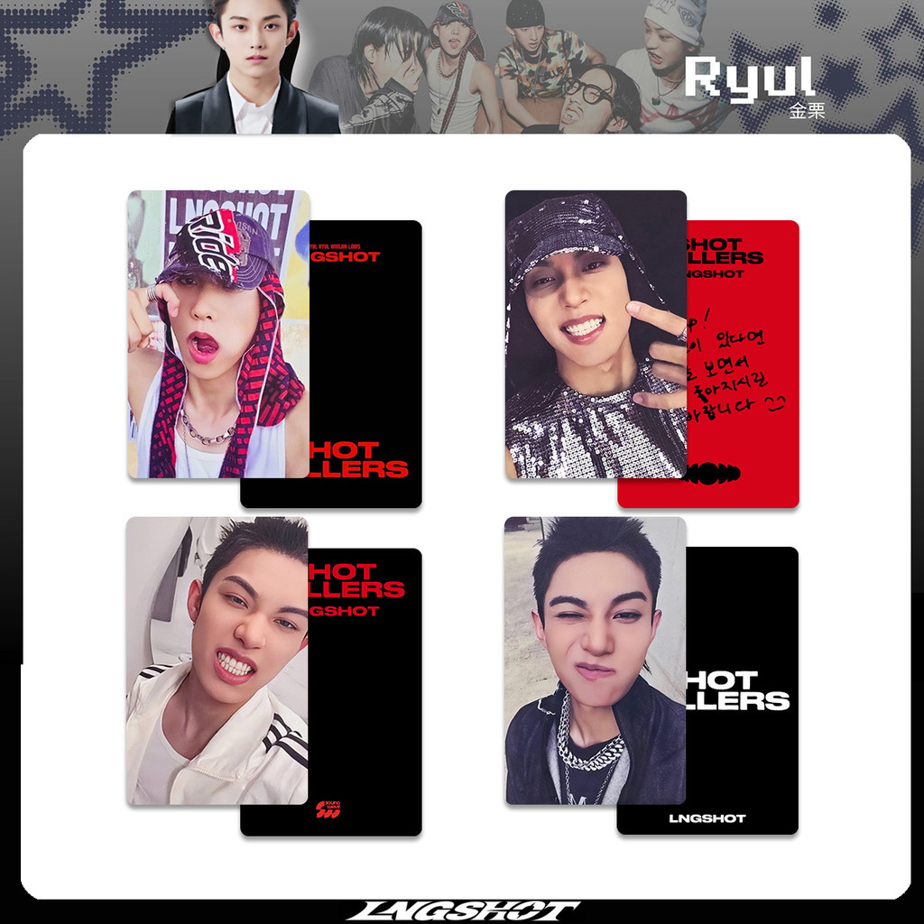 HK1 4 Cái / bộ LNGSHOT LOUIS LOUIS LOMO Card Ra mắt EP Album SHOT CALLERS Bưu Thiếp Bộ sưu tập Ngôi sao Ngoại vi KH1