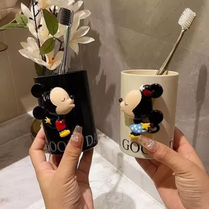 Chuột Mickey Ngoại Vi Rửa Cốc Cặp Đôi Nhà Chải Bàn Chải Bàn Chải Đánh Răng Cốc Giặt Quà Tặng Sinh Nhật