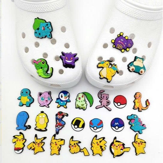 Set 12 Sticker/ Charm gắn dép POKEMON 2- siêu đáng yêu