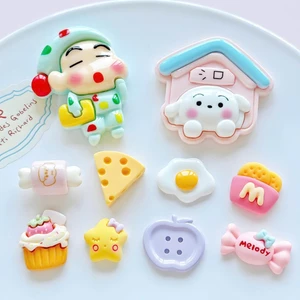 SetCharm Shin Cậu Bé Bút Chì & Đồ Ăn Cute Baby Pastel – Charm Gắn Dép Ngộ Nghĩnh, Phụ Kiện DIY Dép Xinh