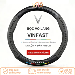 Bọc Tay Lái 2 Mảnh Da Lộn Sợi Carbon Cao Cấp - Chống Trượt Hiệu Quả, Dễ Lắp Đặt, Nâng Cấp Nội Thất & Độ Bền Cho Ô Tô