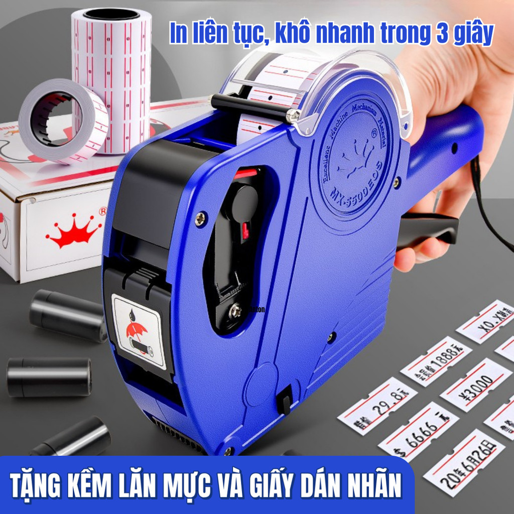 Máy bắn giá tiền đa năng cầm tay, thiết kế cao cấp - Công cụ in nhãn giá sắc nét, bền bỉ cho công việc kinh doanh