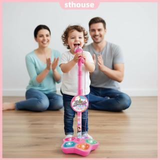 [Mới] Máy Karaoke Trẻ Em Có Đèn Sân Khấu Nhấp Nháy Có Thể Điều Chỉnh Micro Trẻ Em Quà Tặng Sinh Nhật Giáng Sinh Cho Bé Gái Bé Trai