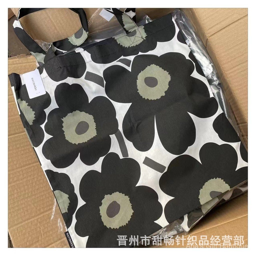 [Aria-G1] Túi vải Cotton mỏng một vai Túi mua sắm di động Dung tích lớn
