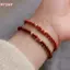 Vòng tay cinnabar koi đính hạt màu đỏ cho nam và nữ - mang lại may mắn và sức khỏe