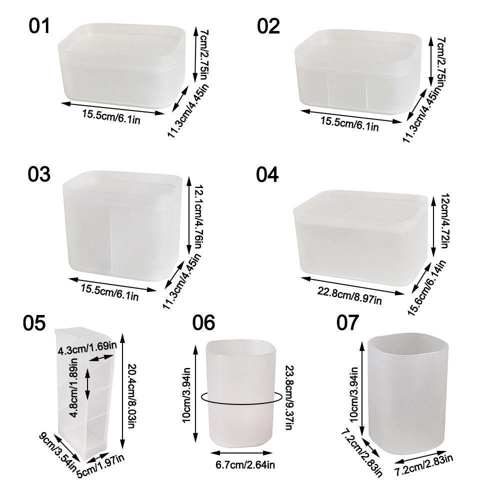 Giá lưu trữ CAST, Dụng cụ sắp xếp máy tính để bàn có hộp lưu trữ nắp, Hộp đựng mỹ phẩm chống bụi trong suốt dung tích lớn