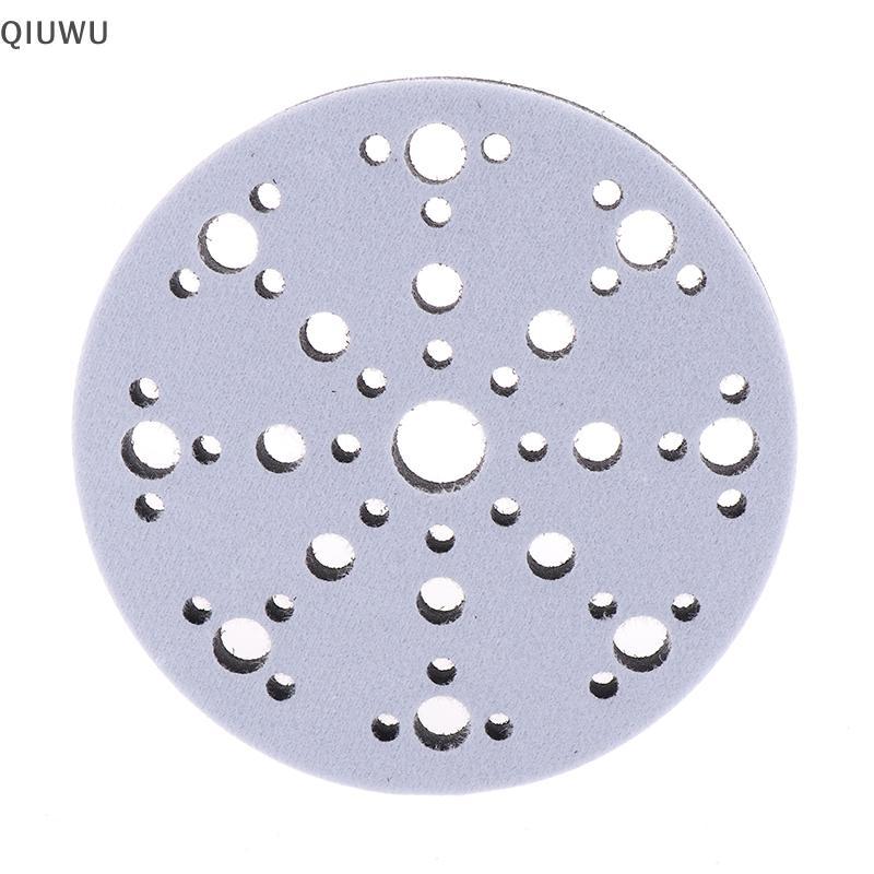 QIUWU 1 Tấm lót giao diện xốp mềm 49 lỗ 6 inch 150mm cho miếng chà nhám Móc vòng chà nhám Đĩa chà nhám Sander Baing Miếng đệm đệm.