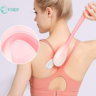 Chenlongshang Kem Dưỡng Da Đa Năng Kem Dưỡng Da Silicon Tay Cầm Dài Body Cleaner Bàn Chải Tắm Ba Applicator EN
