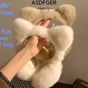 Bịt tai ASDFGER, Dụng cụ làm ấm tai sang trọng chống gió có thể gập lại, Bảo vệ tai mèo ấm áp mùa đông dễ thương ngoài trời