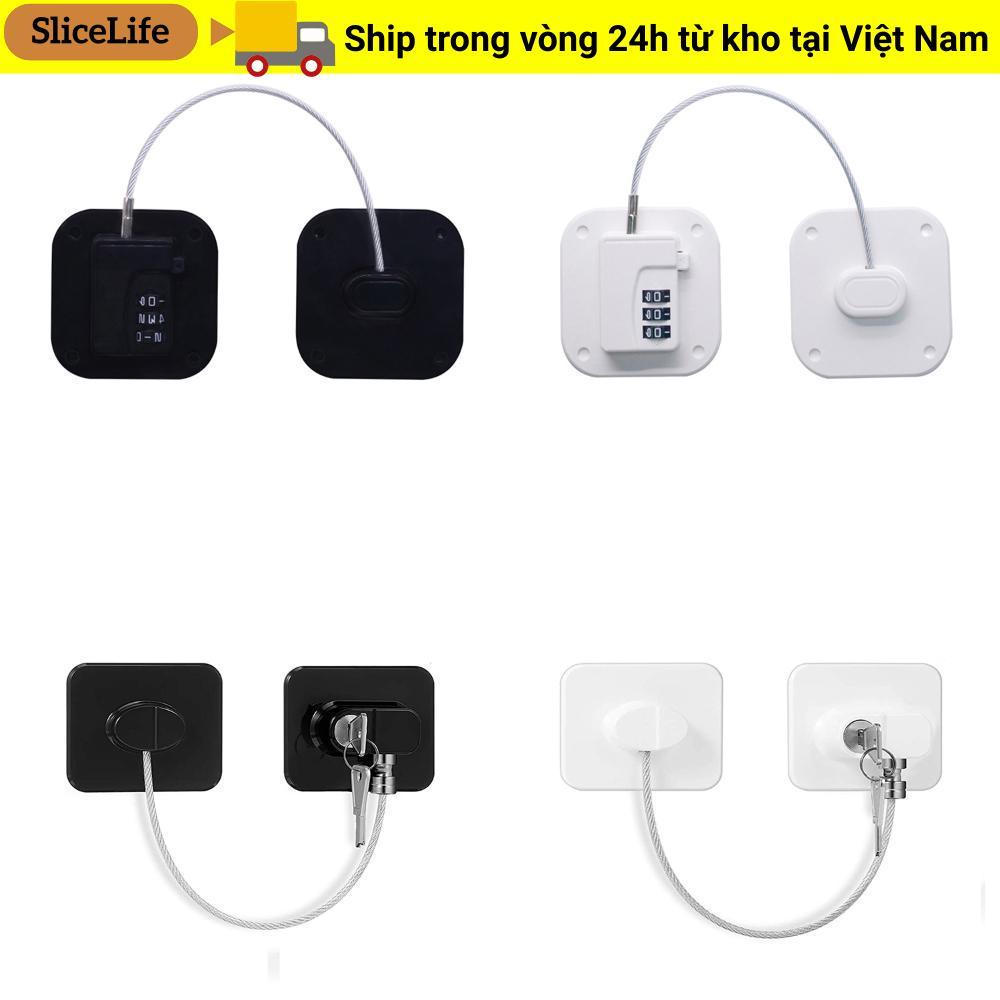 Khóa tủ SLICELLIFE Cửa sổ Tủ quần áo trượt an toàn cho bé có chìa khóa kim loại hoặc khóa mã hóa
