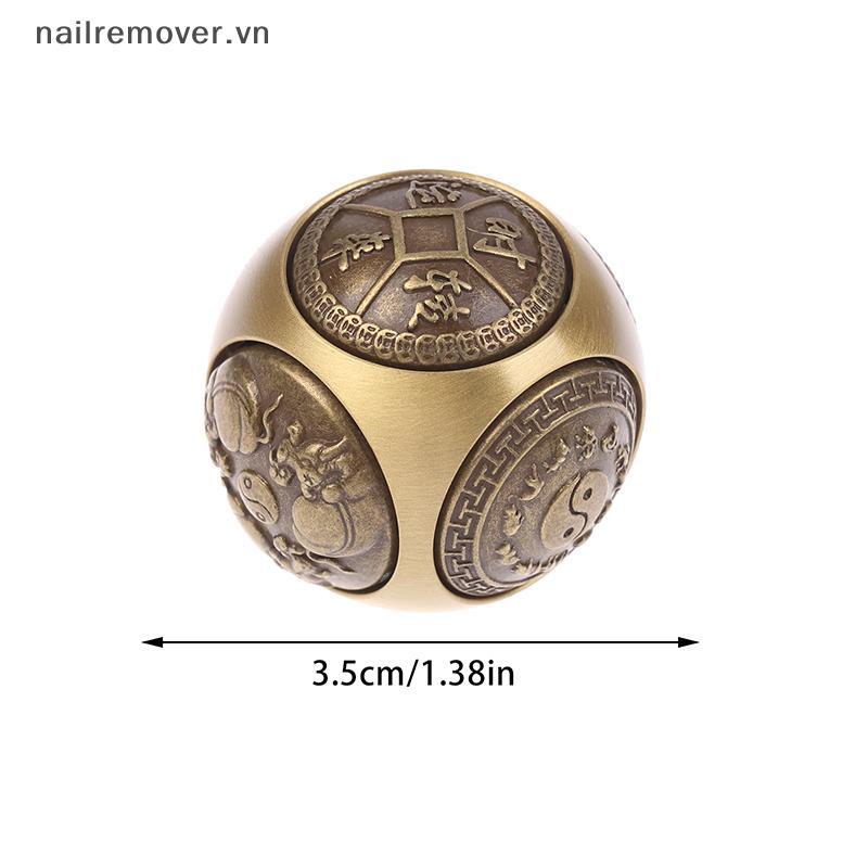 [NR] Sáu mặt Bốn phước lành Lu Money Fidget Spinner Đồng thau Giảm căng thẳng Khối đàn áp Bóng Fidget Đồ chơi thủ công MỚI