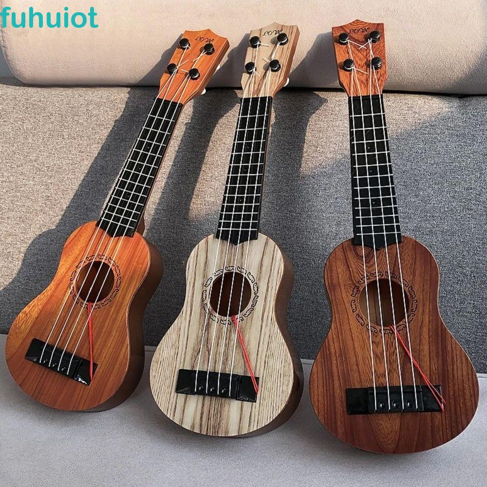 Đồ chơi nhạc cụ FUHUIOT Ukulele 4 dây, đàn guitar nhỏ cổ điển bền bỉ có thể chơi cho người mới bắt đầu