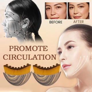 Bàn chải Massage mặt hình dạng hình quạt Dụng cụ chăm sóc da mặt lông mềm cho cổ mắt và hàm Làm đẹp hàng ngày Bàn chải làm săn chắc đường viền làm săn chắc thường ngày