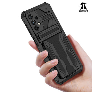 Dành Cho Samsung Galaxy A23 / A32 / A33 / A52 / A52s / A53 / A72 / A73 Ốp điện thoại Chân Đế Đựng Thẻ Lưng Cứng Cạnh Mềm Chịu Lực Chống Sốc