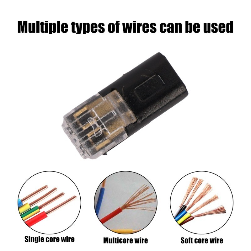 10 / 100 Cái Đầu Nối Cắm Dây Đôi Đầu Nối Dải Đèn Led 2 Pin Dây Đèn Kết Nối Điện Áp Thấp