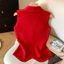 Áo sơ mi nữ không tay cổ chữ Vbutton, polyester thoáng mát cho mùa hè