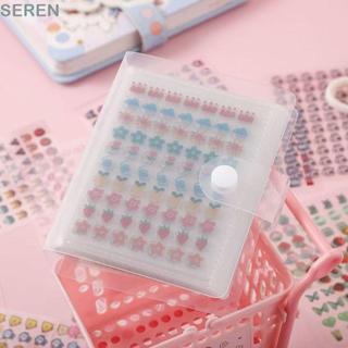 SEREN Sticker Sách lưu trữ, Album dán móng tay trong suốt rỗng, Kích thước ảnh di động 32 / 60 Khe đựng trong suốt Phụ kiện lưu trữ