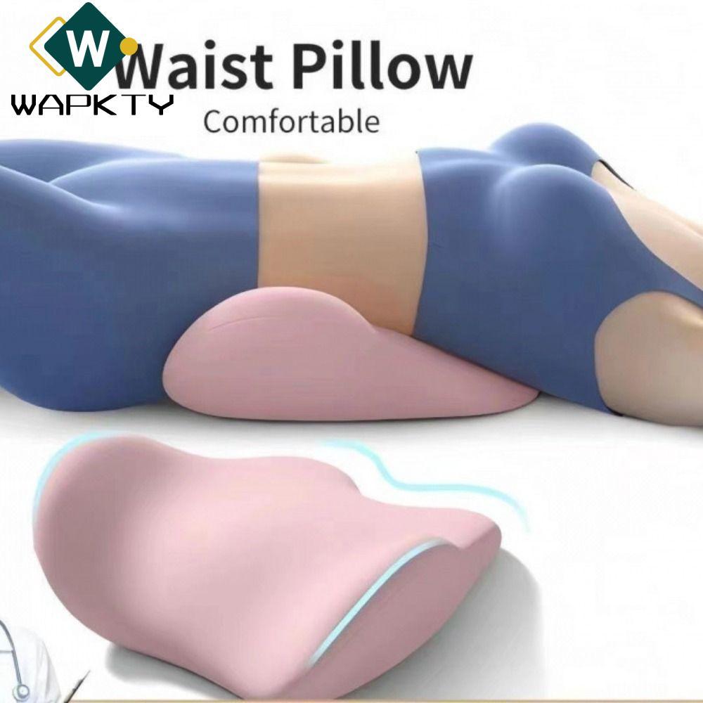 Gối nằm xuống WAPKTY, Đệm hỗ trợ thắt lưng công thái học Memory Foam, Gối thắt lưng ngủ mềm mại thoải mái Văn phòng tại nhà
