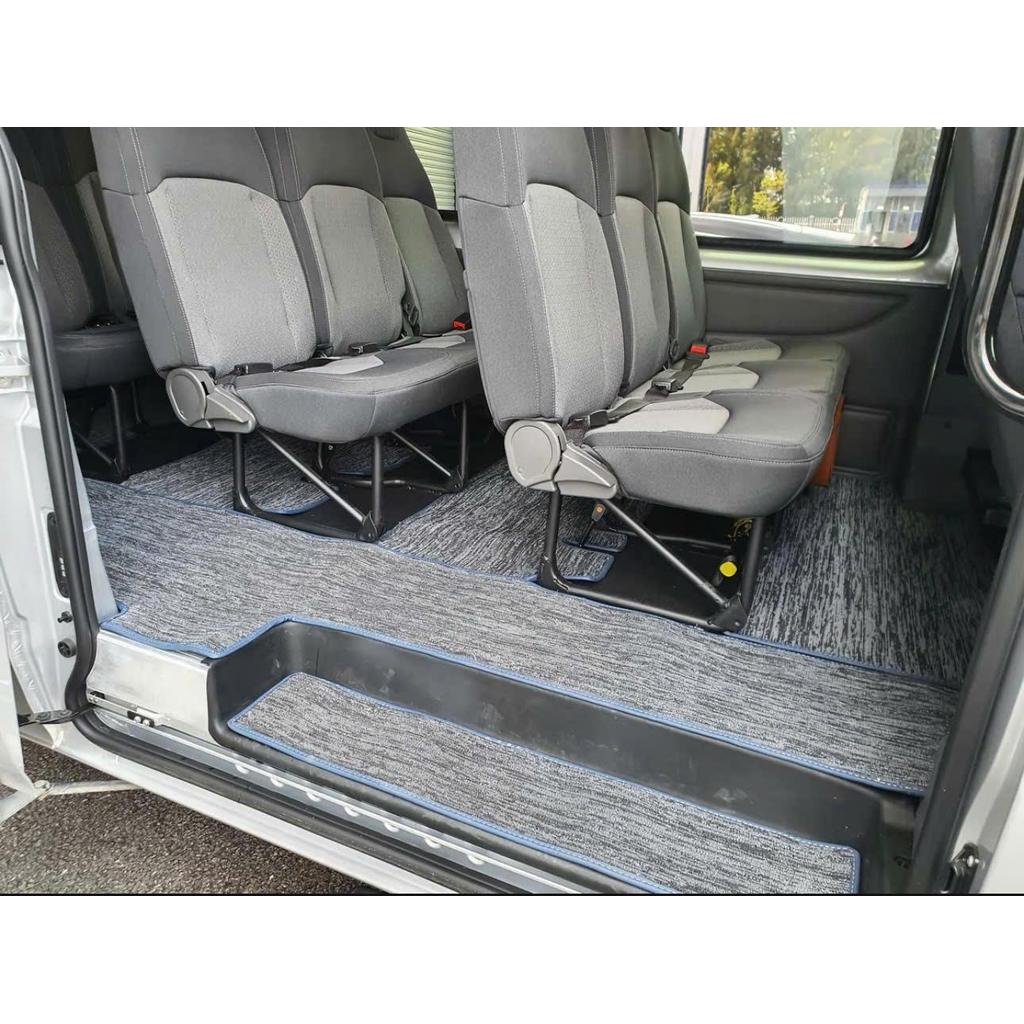 [SOLATI] Thảm cước lót sàn xe solati 16 chỗ đủ các đời xe to may sẵn bo viền theo form xe