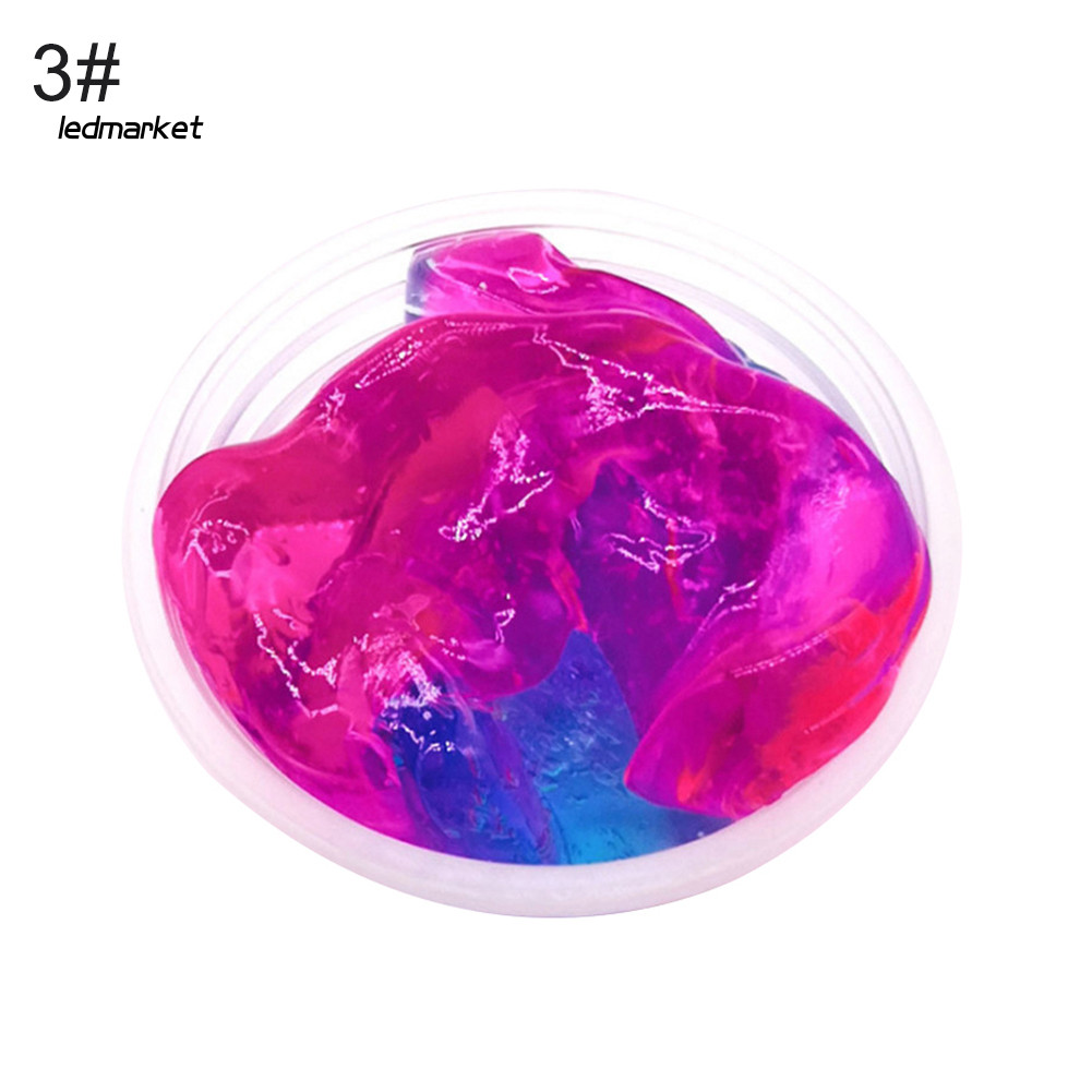 (Ledmarket) Nhiều Màu Pha Lê Trong Suốt Slime Squishy Đất Sét Co Giãn Giảm Căng Thẳng Đồ Chơi Trẻ Em