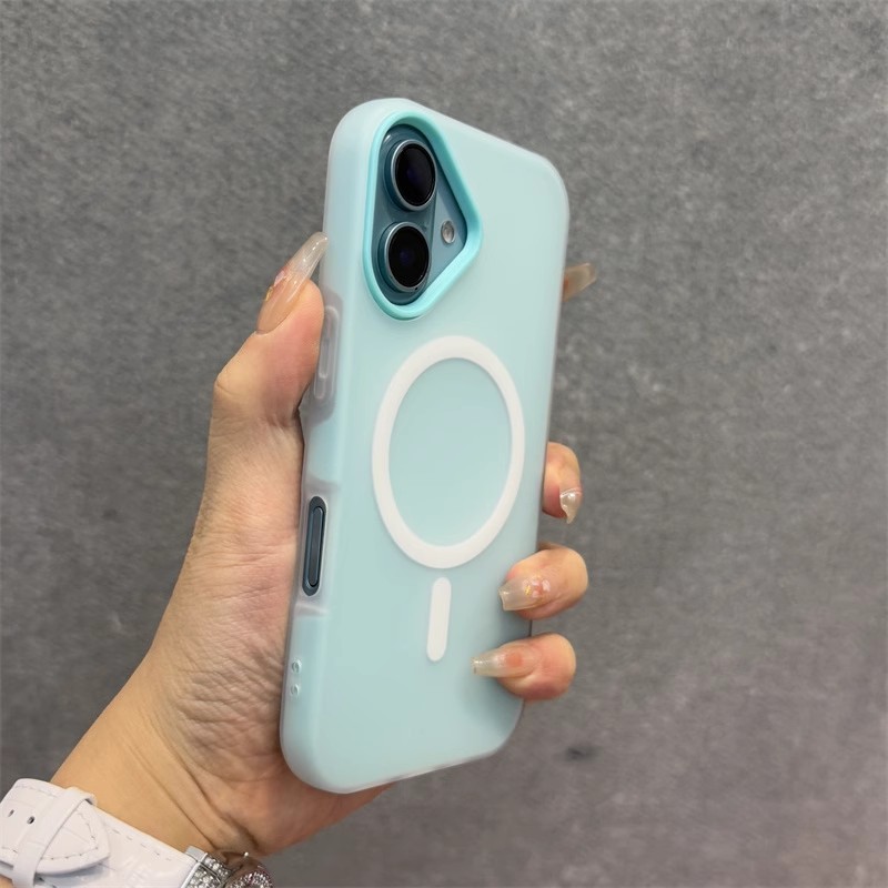 Ốp lưng silicone 2 trong 1 dạng thạch hút nam châm mềm mại bảo vệ điện thoại cho iPhone 17 15 14 13 12 11 Pro Max 16Plus
