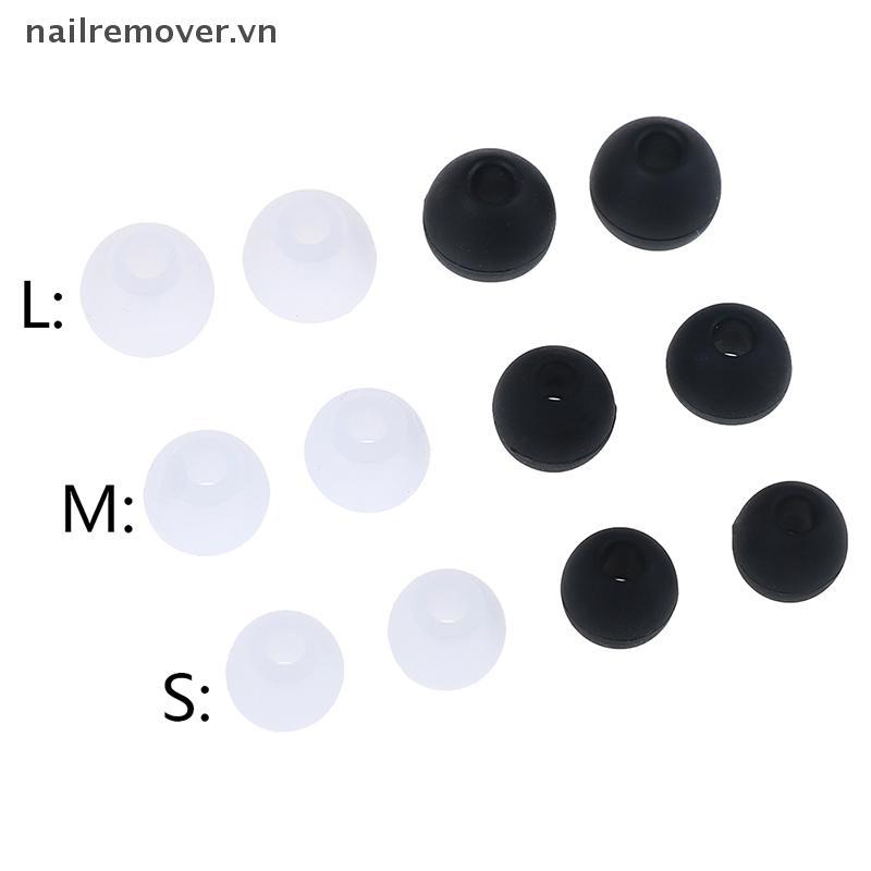 [NR] 6 Cặp tai nghe nhét tai cao su silicon S/M/L phổ thông mới