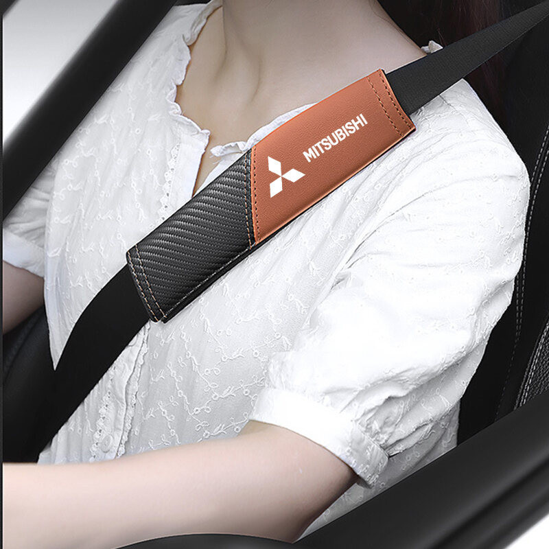 2 Chiếc Mitsubishi Đa Năng Ghế Ô Tô Dây An Toàn Có Dây Da Miếng Lót Vai Ô Tô Dây An Toàn Bảo Vệ Vai Cho Mitsubishi Xpander Triton Lancer Outlander Asx Mirage Attrage