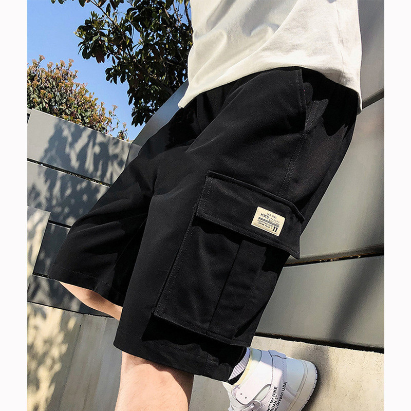 Quần short nam dáng rộng từ polyester, phong cách thể thao, thoáng mát dành cho mùa hè