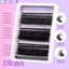 FAVORITEGOODS Bộ nối mi DIY, 100D với Bond và Seal Bộ lông mi riêng lẻ, Dễ dàng áp dụng Lông mi giả dày Wispy Mi thân thiện với người mới bắt đầu