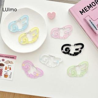 LUImo Mới Chấm Bi Đôi Cánh Hình Carabiner Leo Núi Bule Acrylic Màu Kẹo Bule Móc Khóa Bapa Đa Năng Móc Khóa SBS