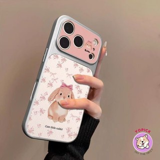 Cute flower rabbit phone case Iphone 17 Pro Max 16 15 Pro Max 14 13 12 11 X XR Xsmax cover leather anti-drop KNTP