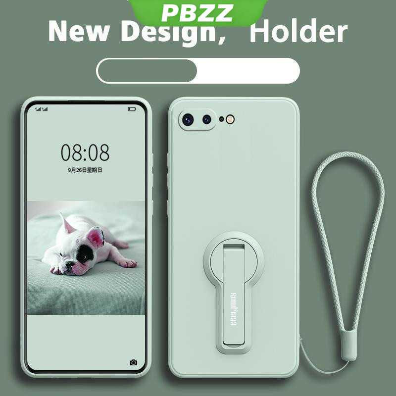 Ốp lưng iPhone 7 Plus/8 Plus/SE 2020/SE 3 2022, viền vuông, silicon bảo vệ, chống sốc, kèm giá đỡ 360°, thiết kế mới