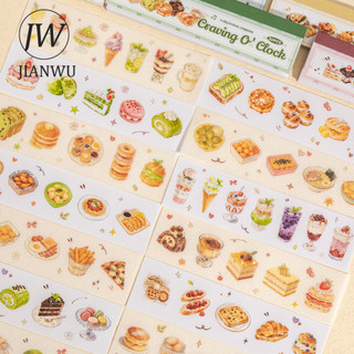 JIANWU The Glutton Moment Series Bánh Vintage Món Tráng Miệng Phong Cảnh Chất Liệu Cắt Dán Sách Sáng Tạo DIY Tạp Chí Văn Phòng Phẩm