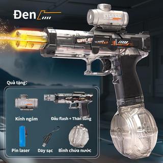 [MẪU MỚI 2026] Súng nước CÓ ĐÈN, súng nước tự động Glock trong suốt, đồ chơi cho bé ngoài trời quà tặng cho bé