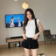 Áo Thun Nữ Tay Ngắn Kiểu Phồng Nhún Eo Phong Cách Dễ Thương A5149122