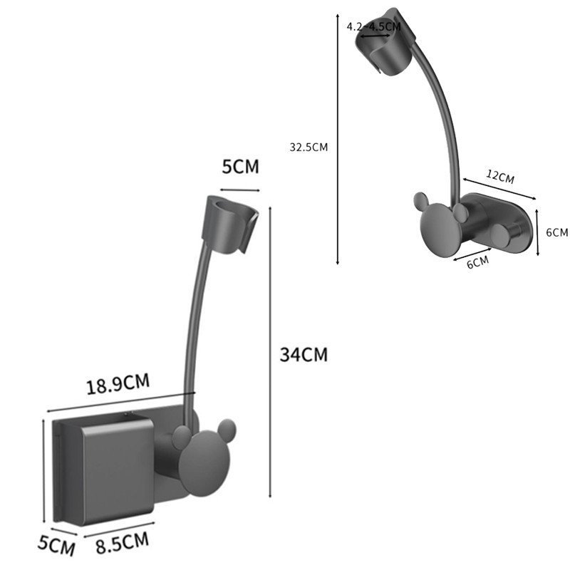 Giá treo máy sấy tóc treo tường Nhựa ABS cao cấp chống gỉ 360 độ xoay tiết kiệm không gian phòng tắm