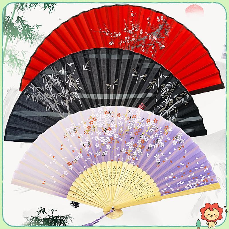 Quạt gấp cổ bằng tre Quạt phong cách Trung Quốc Mùa hè Nữ Dance Fan Di động Elegent Hoa cầm tay Quạt Quà tặng tinh tế rỗng